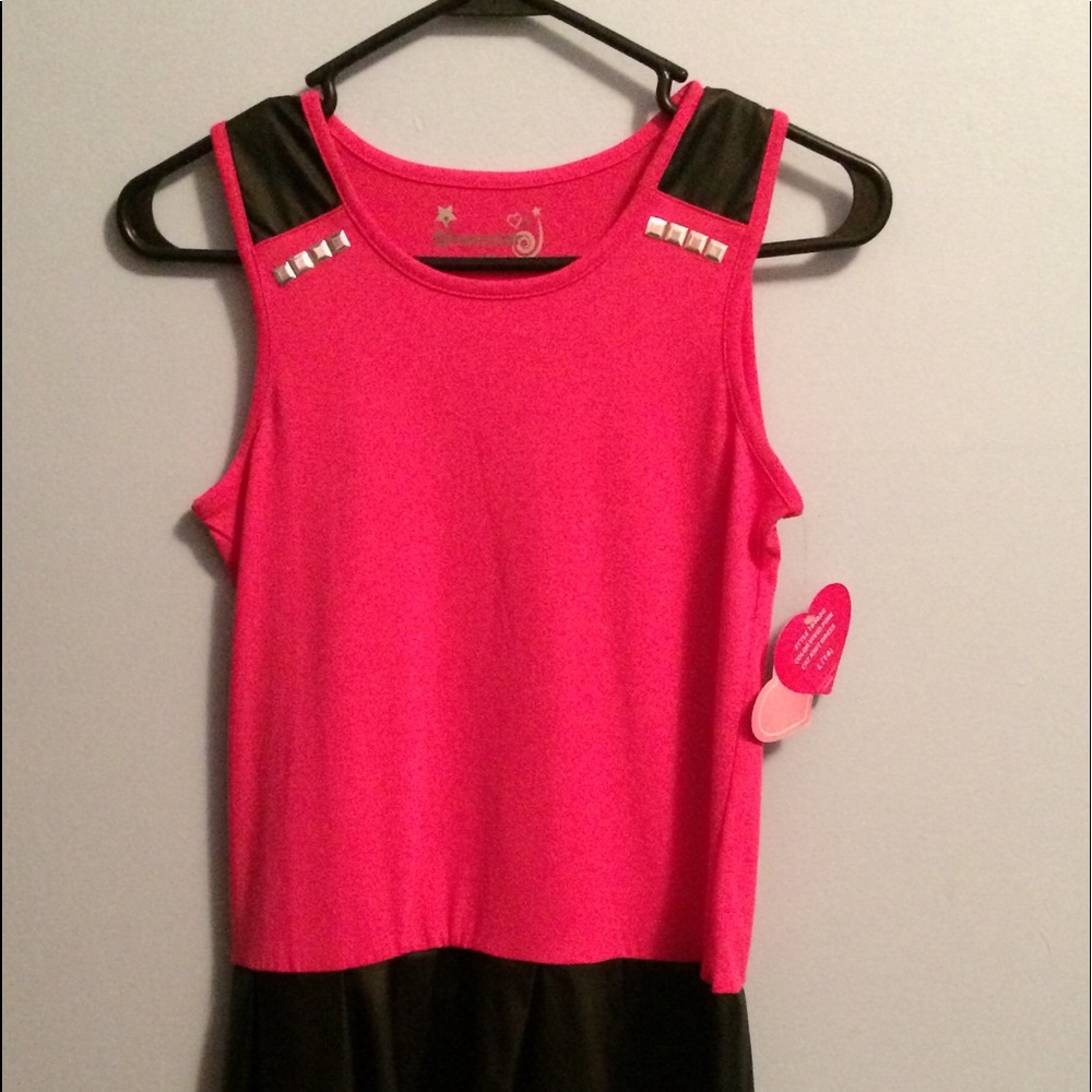 Pink Cat Knit Dress, leather skirt, studded accent